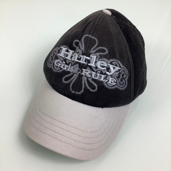 Harley Davidson Harley Girls Rule Hat Baseball cap SZ OSFA EUC - Picture 10 of 10